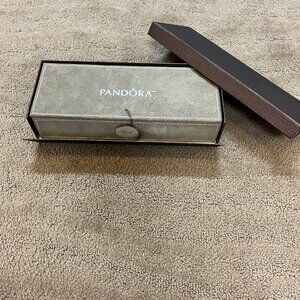 Pandora Suede Jewelry Box Charm Organizer with 3 Trays NWOT
